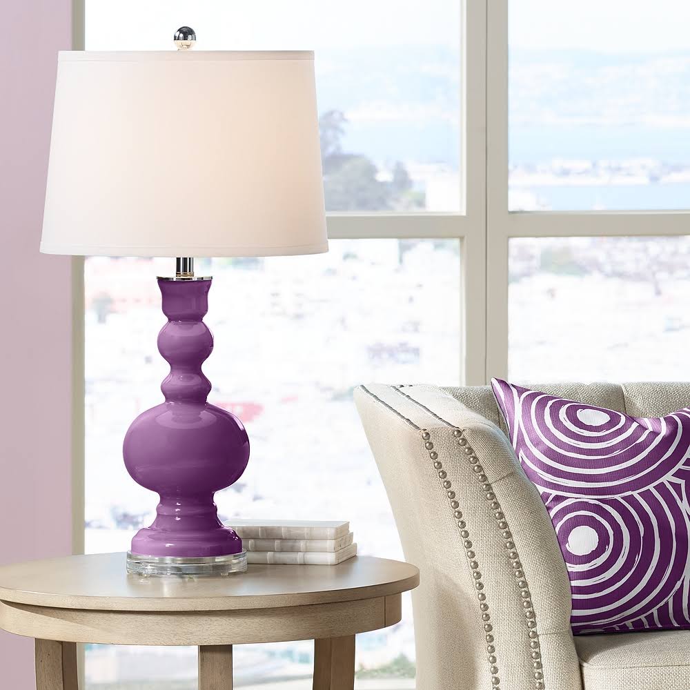 Color + Plus Kimono Violet Apothecary Table Lamp JT_UQKE4213