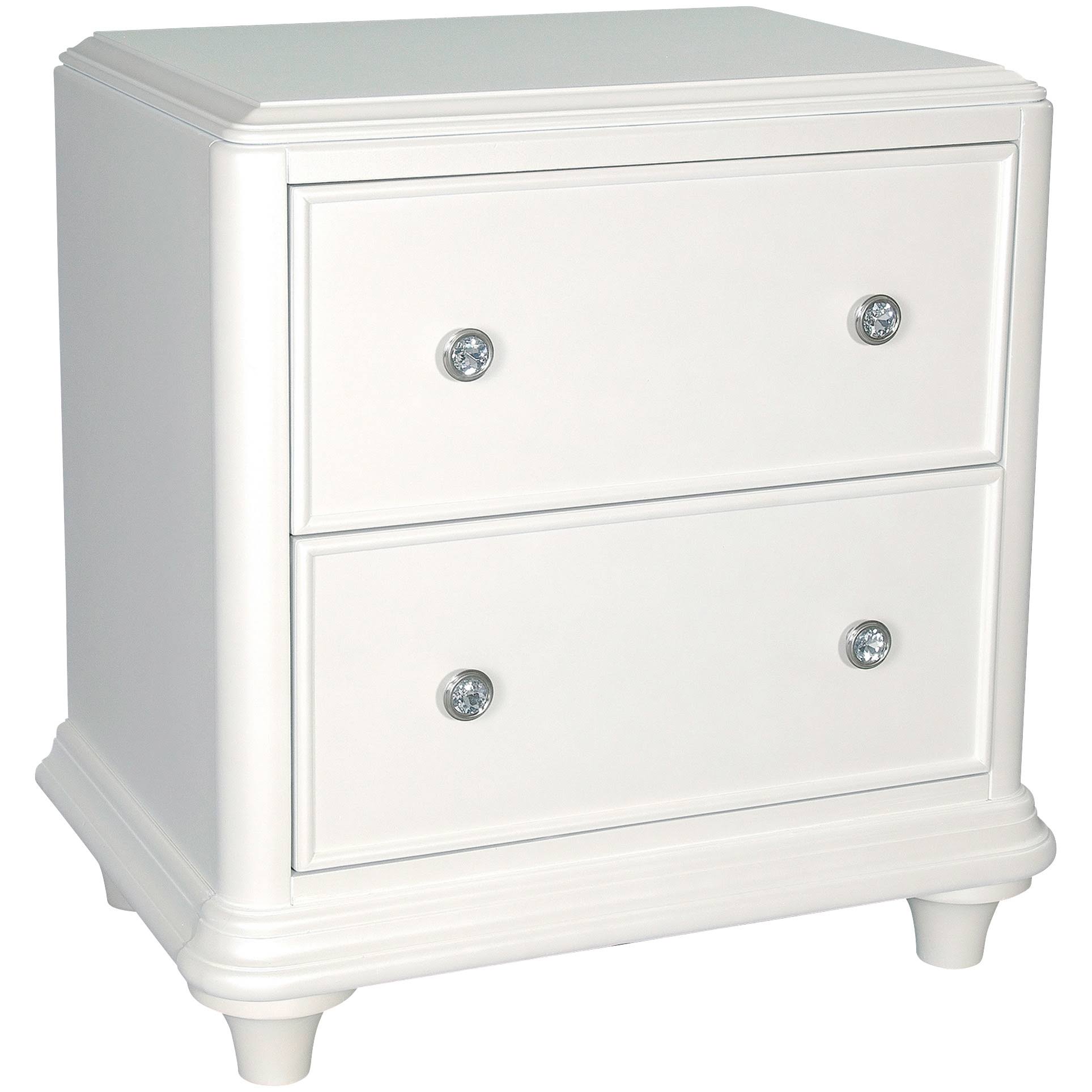 Liberty Furniture Stardust 2 Drawer Night Stand in Iridescent White - TQ_KEYNN2GM