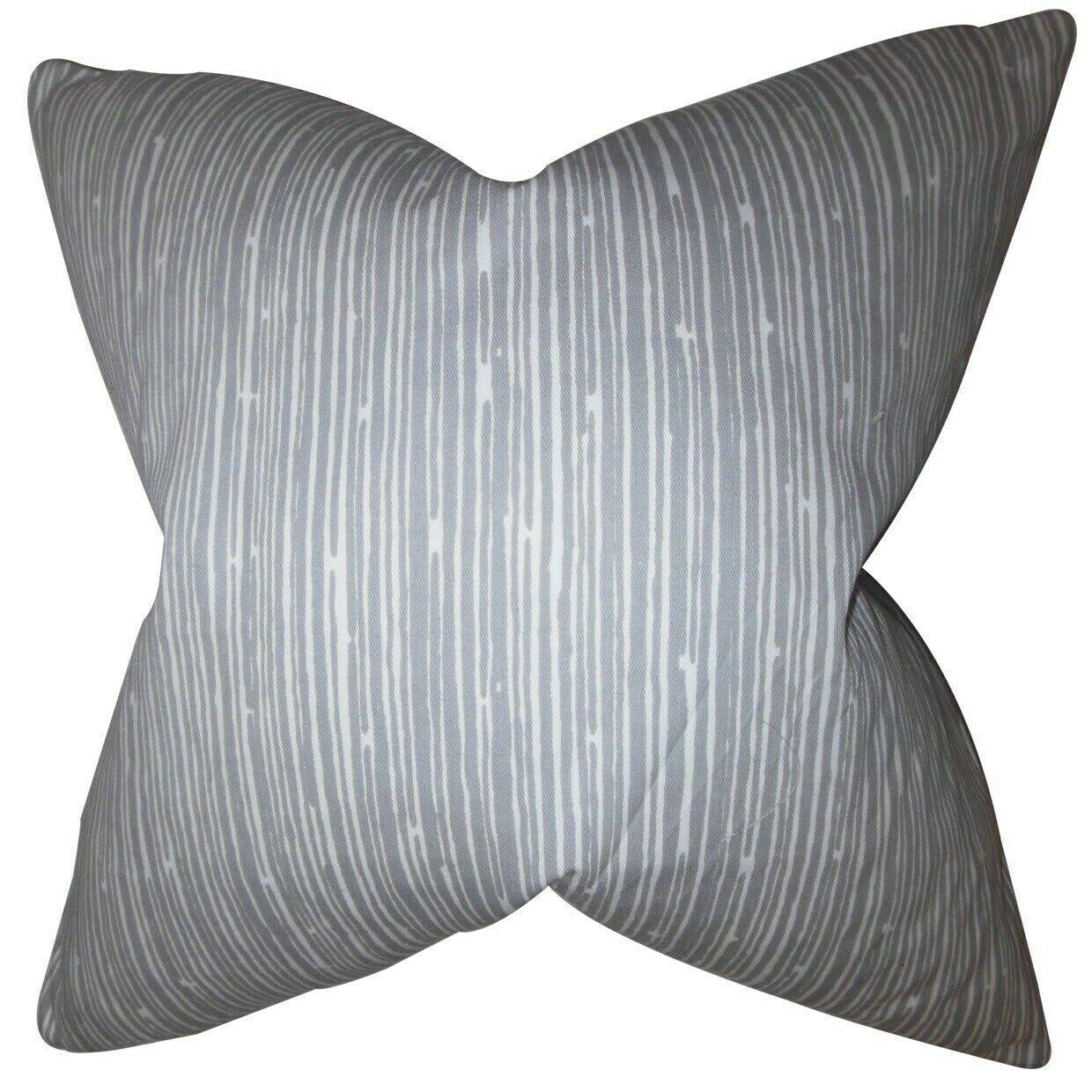 The Pillow Collection Hecuba Stripes Floor Pillow Light Gray GD_EULZK5QM