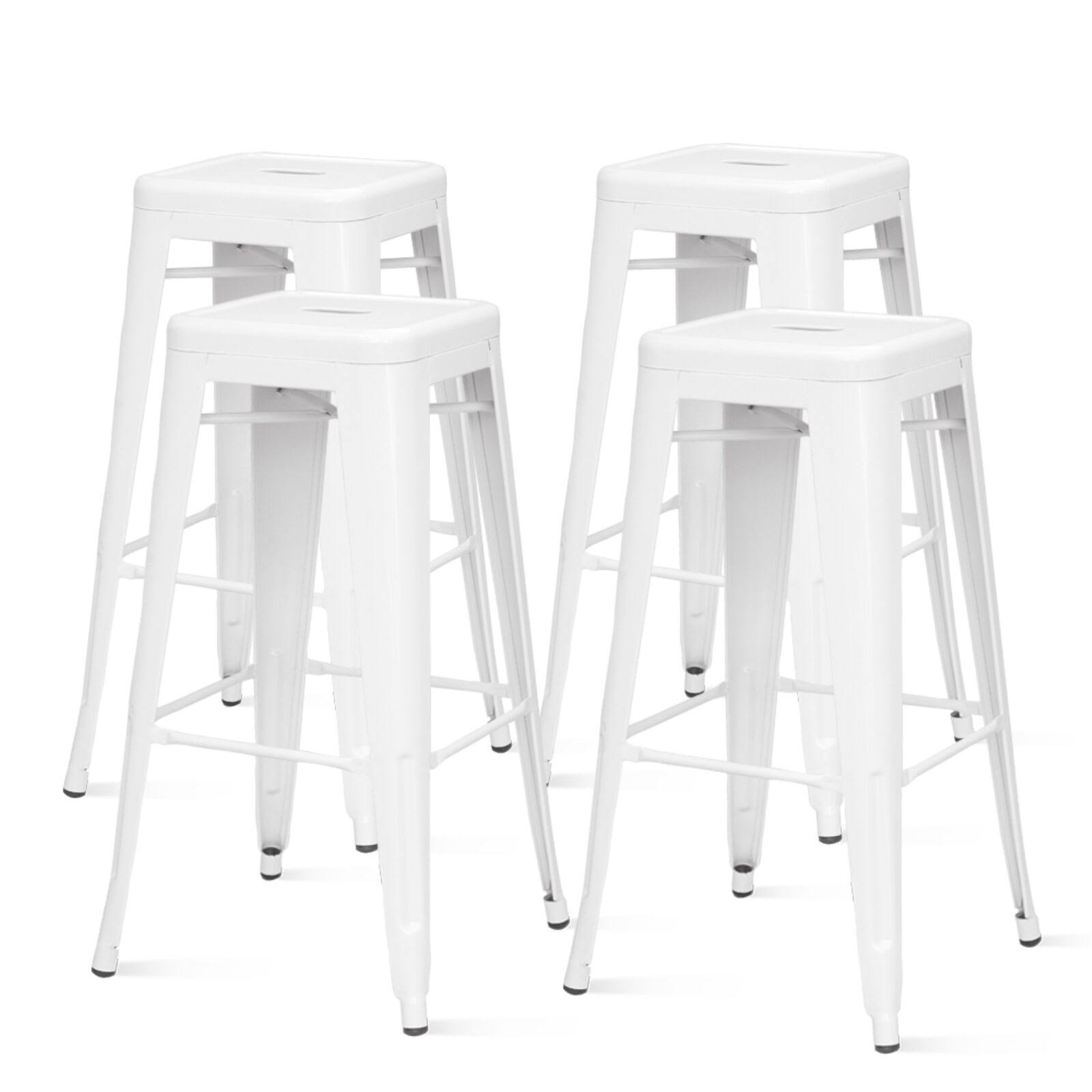 Metropolis Metal Backless Counter Stool,Set of 4, White VQ_GQJN5PMC