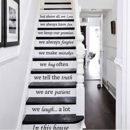 Decal House in This House We Do Stairway Decal Orange FS_L2HUQ6GX