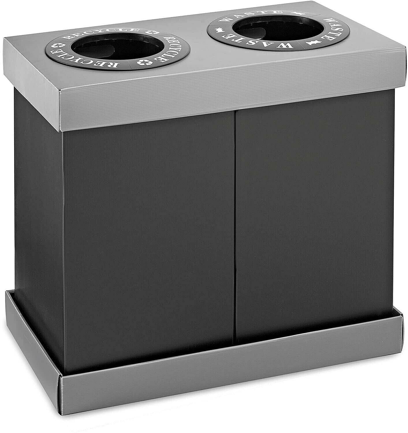 Alpine 471-02-BLK 2 Bin Recycling Center, 28 Gallons. EN_I5KAVBXI