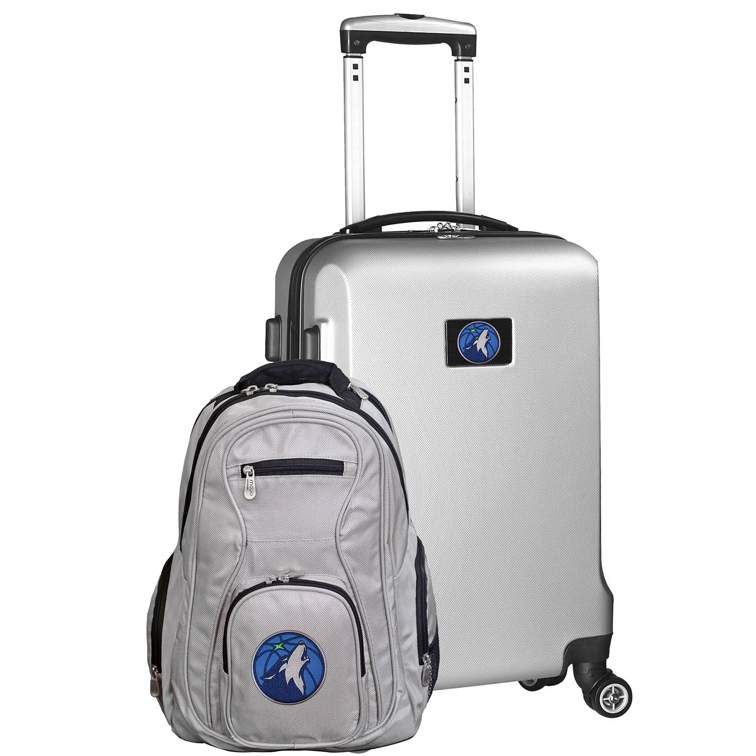 Mojo Minnesota Timberwolves Deluxe 2-Piece Backpack and Carry-On Set, Silver JL_KOJAXPG4