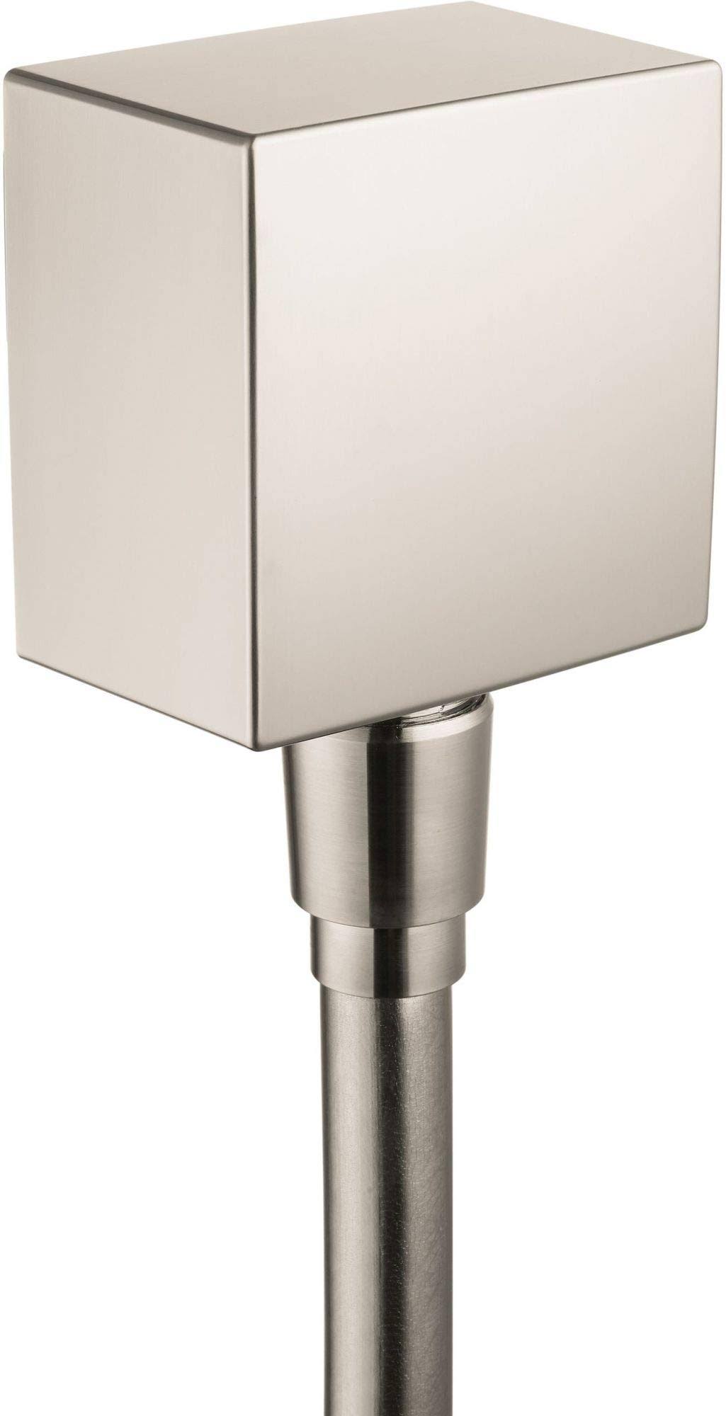 Hansgrohe 26455821 Square Wall Outlet with Check Valves Brushed Nickel TX_WJWV4RGP