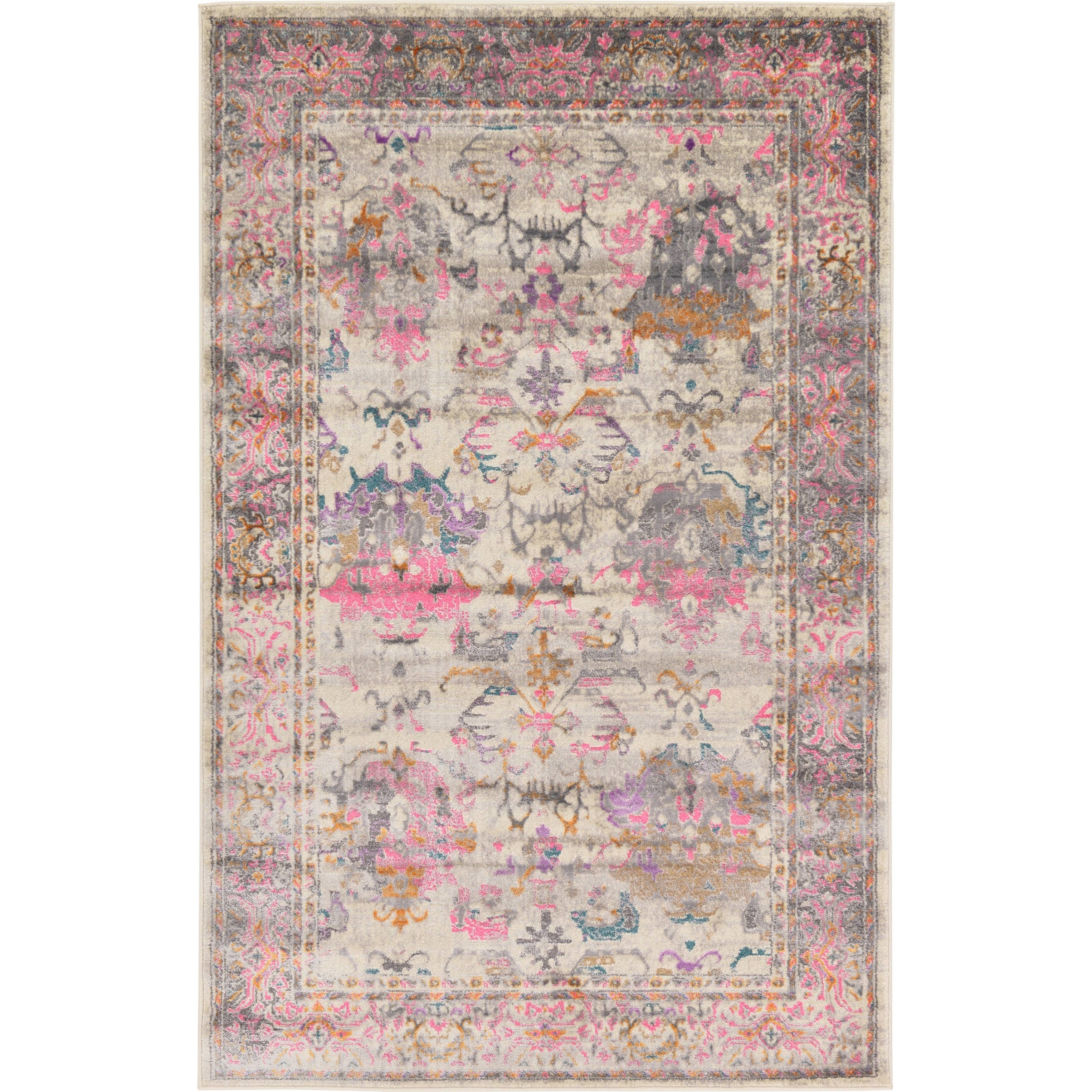 Unique Loom Tidaholm Aurora Area Rug - 5' x 8' (Beige) AY_R2FK5ZZN