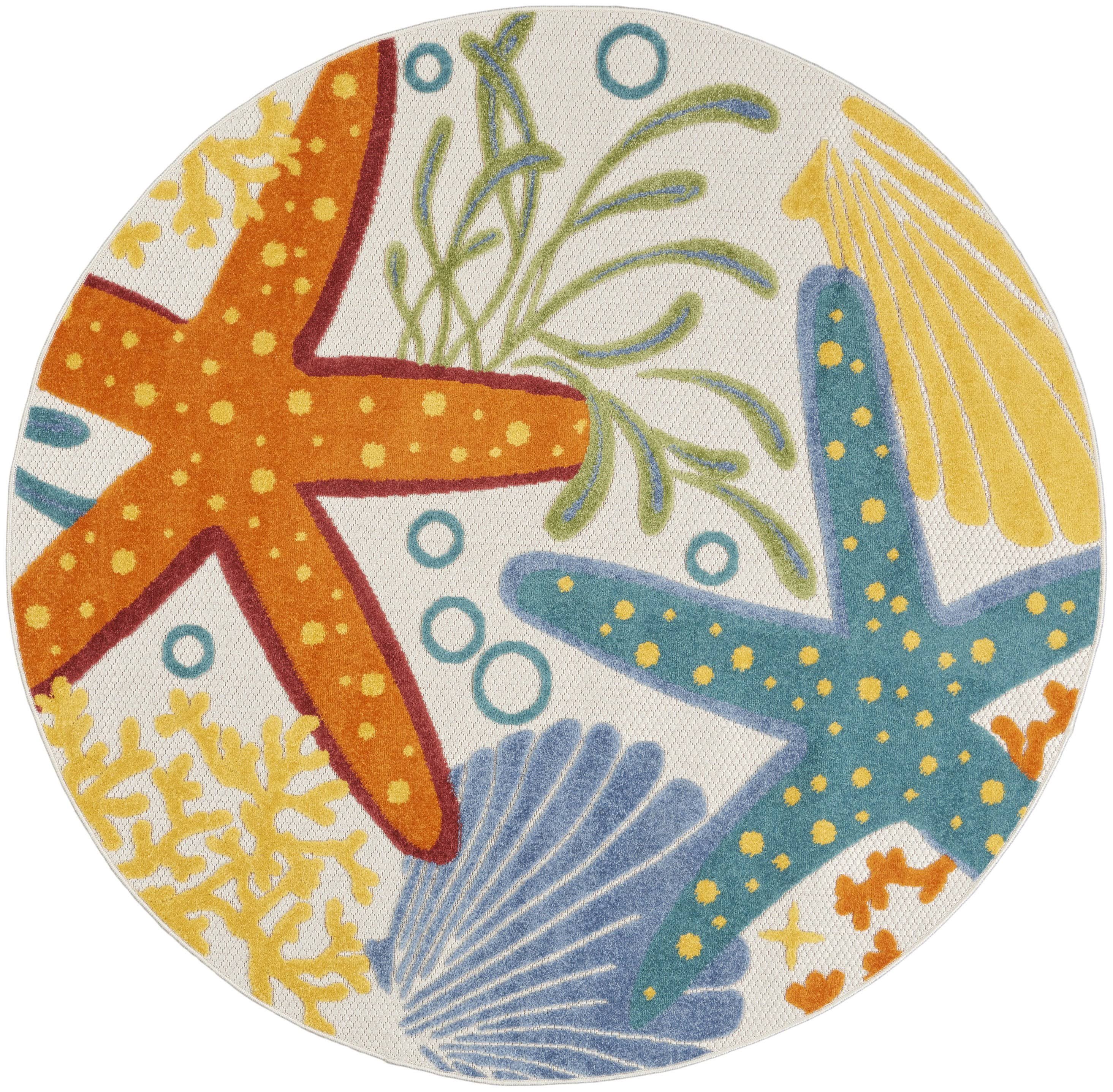 Nourison Aloha ALH24 Area Rug | Multicolor | 4' x Round BY_EY61E8Q8