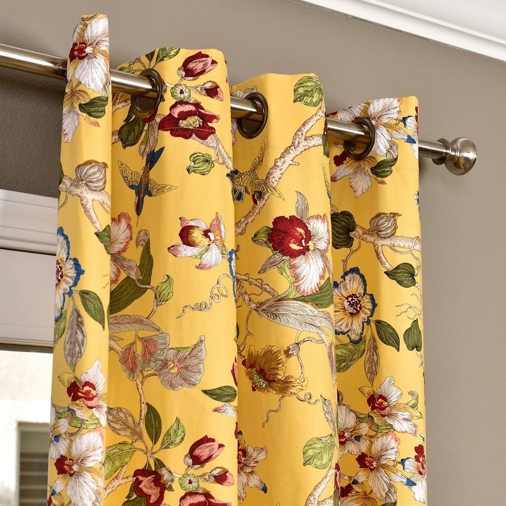 Lambrequin Ella Cotton Curtain PANEL, Yellow DT_NHZJL4PD