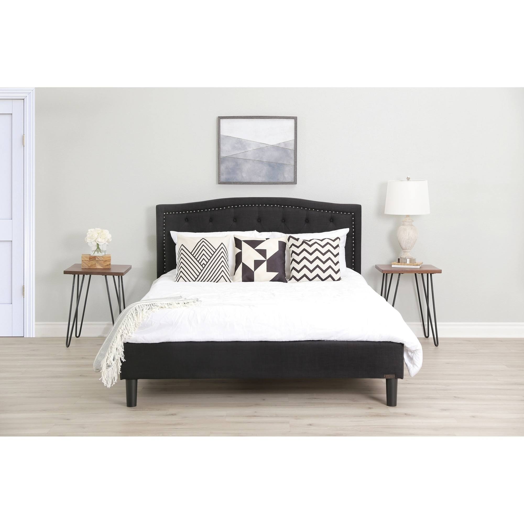 Abbyson Mandy Tufted Upholstered Bed - Black - Full 9Q_G3GID5RW