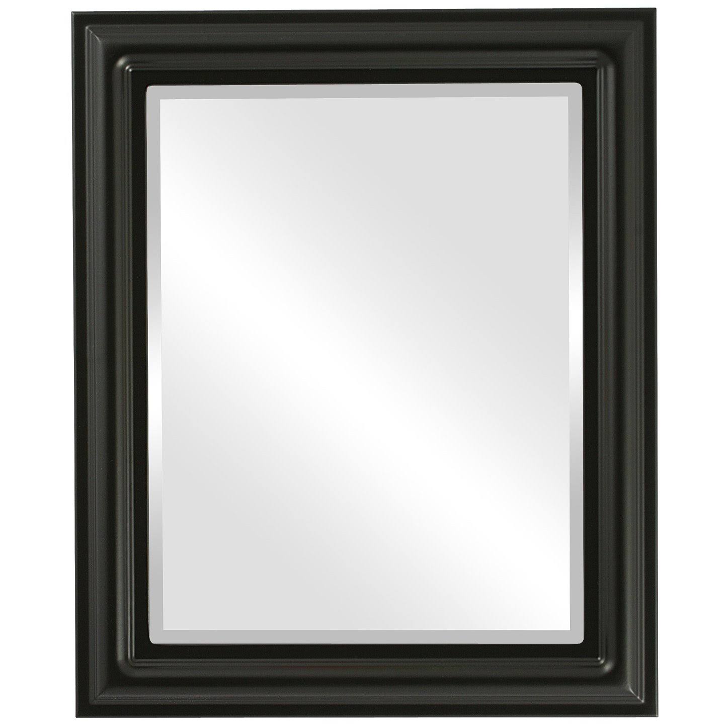 Philadelphia Framed Rectangle Mirror in Matte Black, 27 CO_0VAKEXCW