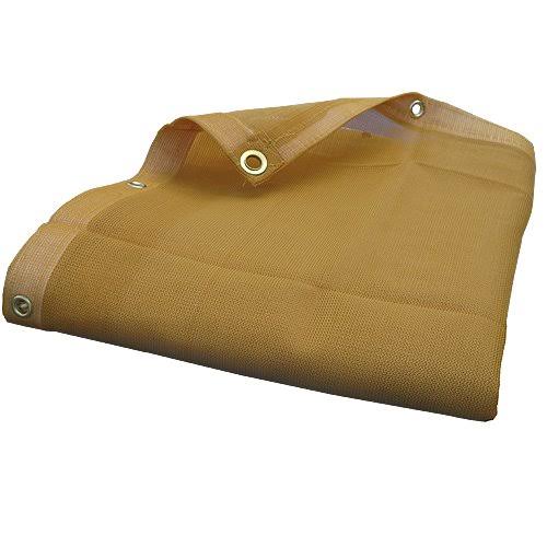 EZ Travel Collection 12'x26' Beige / Tan Heavy Duty Mesh Tarp Net Sail Sun Shade Awning and Fence Screen Patio and Canopy Cover 5U_Q18CGDWZ