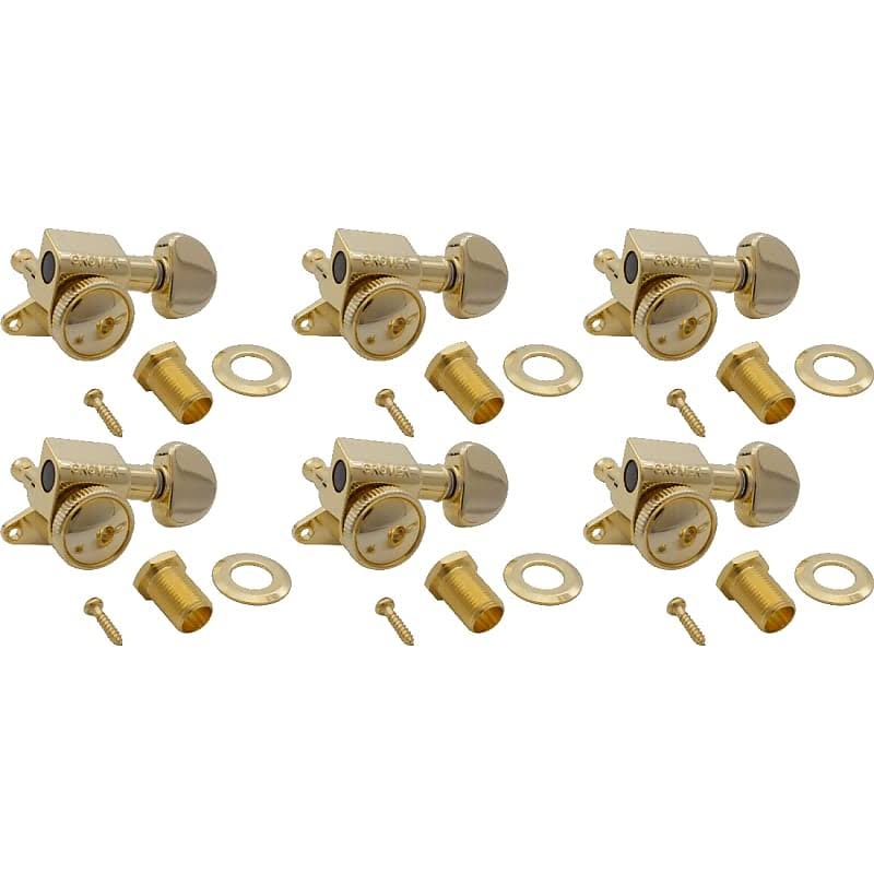 P-GRV-505G6 Tuners, Gold, Grover, Mini Rotomatic Roto-Grip LOCKING, 6 in Line, Package of 6 YC_I8CG0BAD