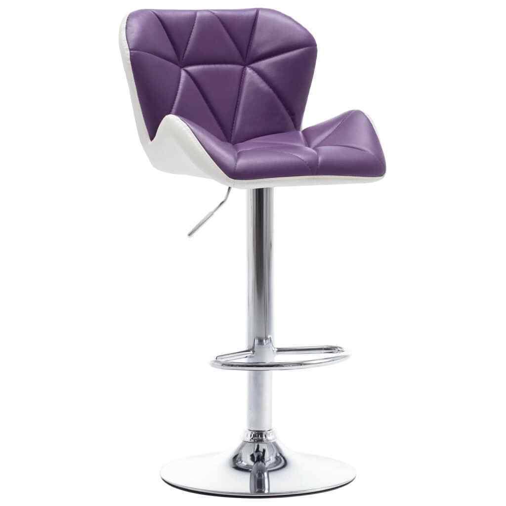 vidaXL Bar Stool Purple Faux Leather FB_BX63KEY5
