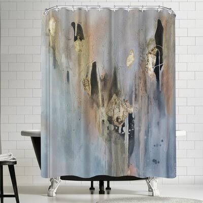 Over Black 3 Single Shower Curtain East Urban Home HK_U9FVBRAP