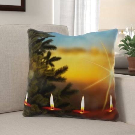 Landyn Christmas Indoor/Outdoor Canvas Throw Pillow The Holiday Aisle UW_HOSHRITX