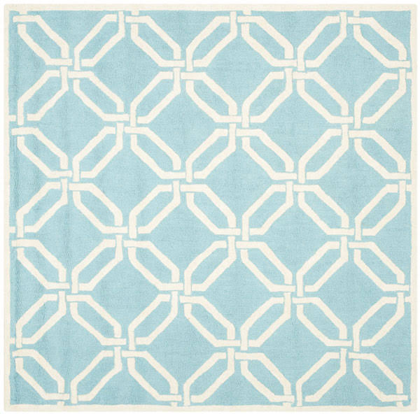 Safavieh Cambridge Light Blue Ivory 6' x 6' Square Rug OW_NIAAJD7H
