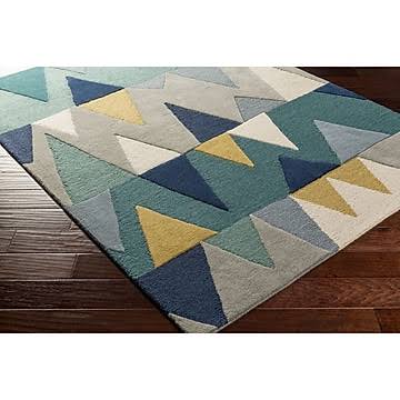 Nida Hand-Tufted Wool Bright Blue Area Rug Rug Size Rectangle 5' x 7'6 1P_IYMZRVWQ