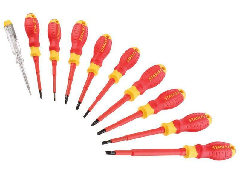 Stanley Tools STA060032 FatMax VDE Insulated Screwdriver Set, 10 Piece SL/PH/PZ HR_QHES8SAO