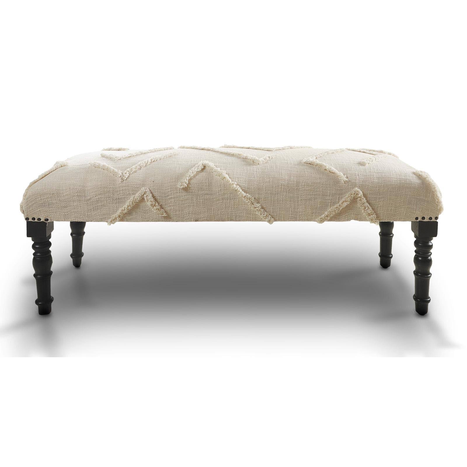 Overtufted Cream Indoor Bench VT_YQCLJO7W