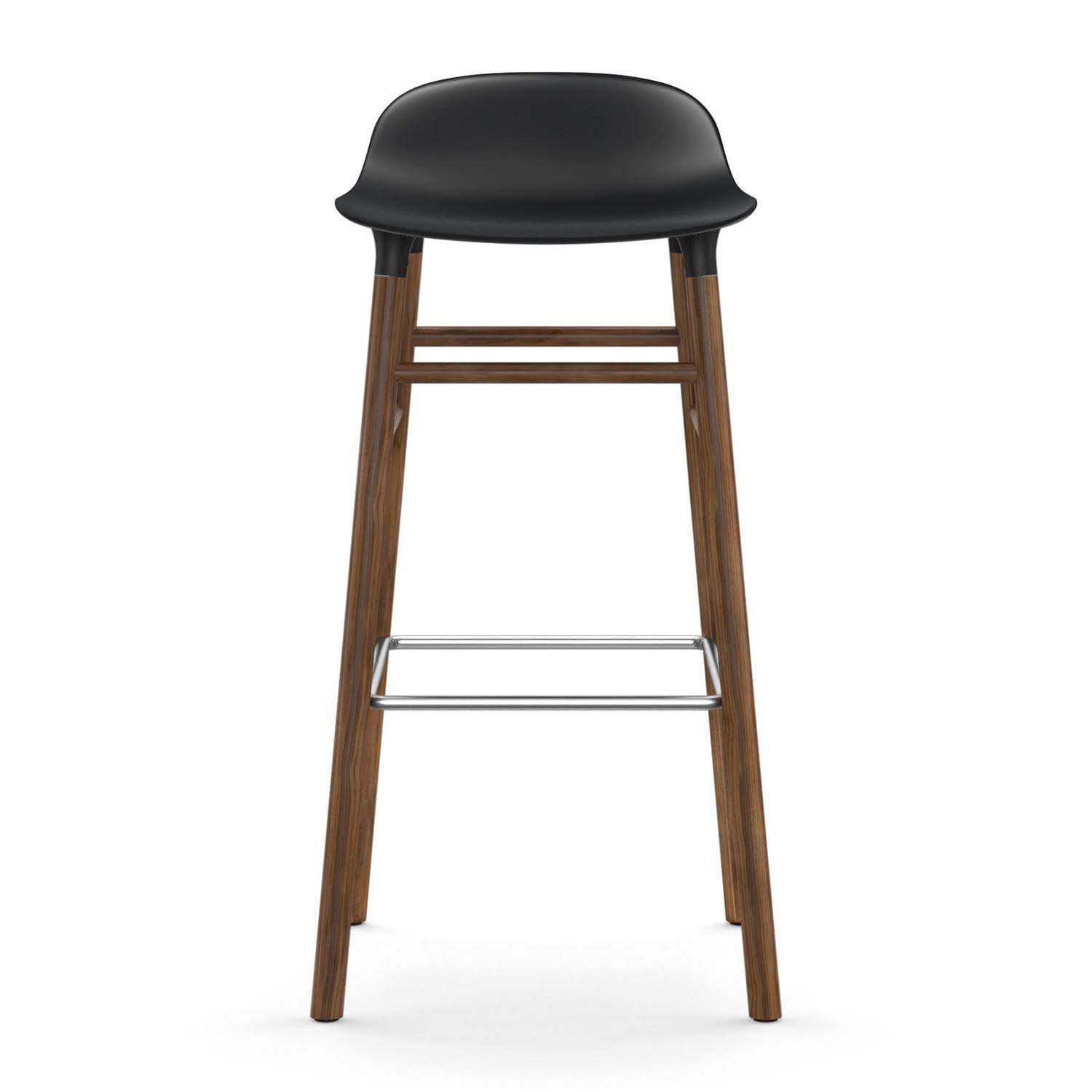 Normann Copenhagen Form Barstool - Wood Legs, Black / Walnut LW_SERQWJ1A