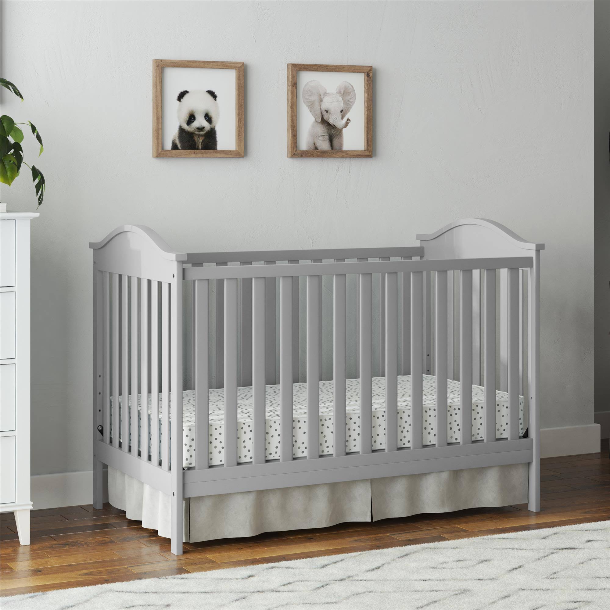 Baby Relax Adele 3-in-1 Convertible Crib, Nursery Furniture, Gray OG_TJVCZQR5