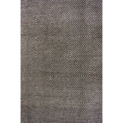 Portageville Geometric Hand-Woven Flatweave Black Area Rug Wrought Studio Rug Size: Rectangle 3' x 5' L2_JQ14DWFZ