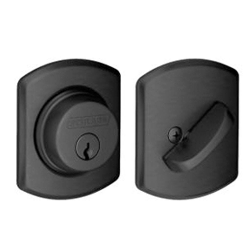 Schlage B60GRW622 Greenwich Single Cylinder Grade 1 Deadbolt Matte Black XO_YAQIND6H