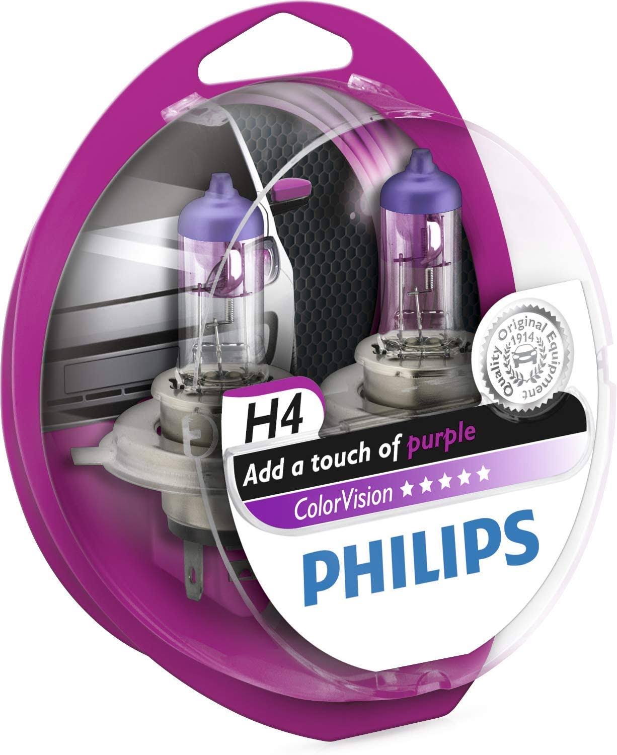 Colorvision H4 12V 60/55W P43t 38 Purple Double Pack KN_HUH4UGR8
