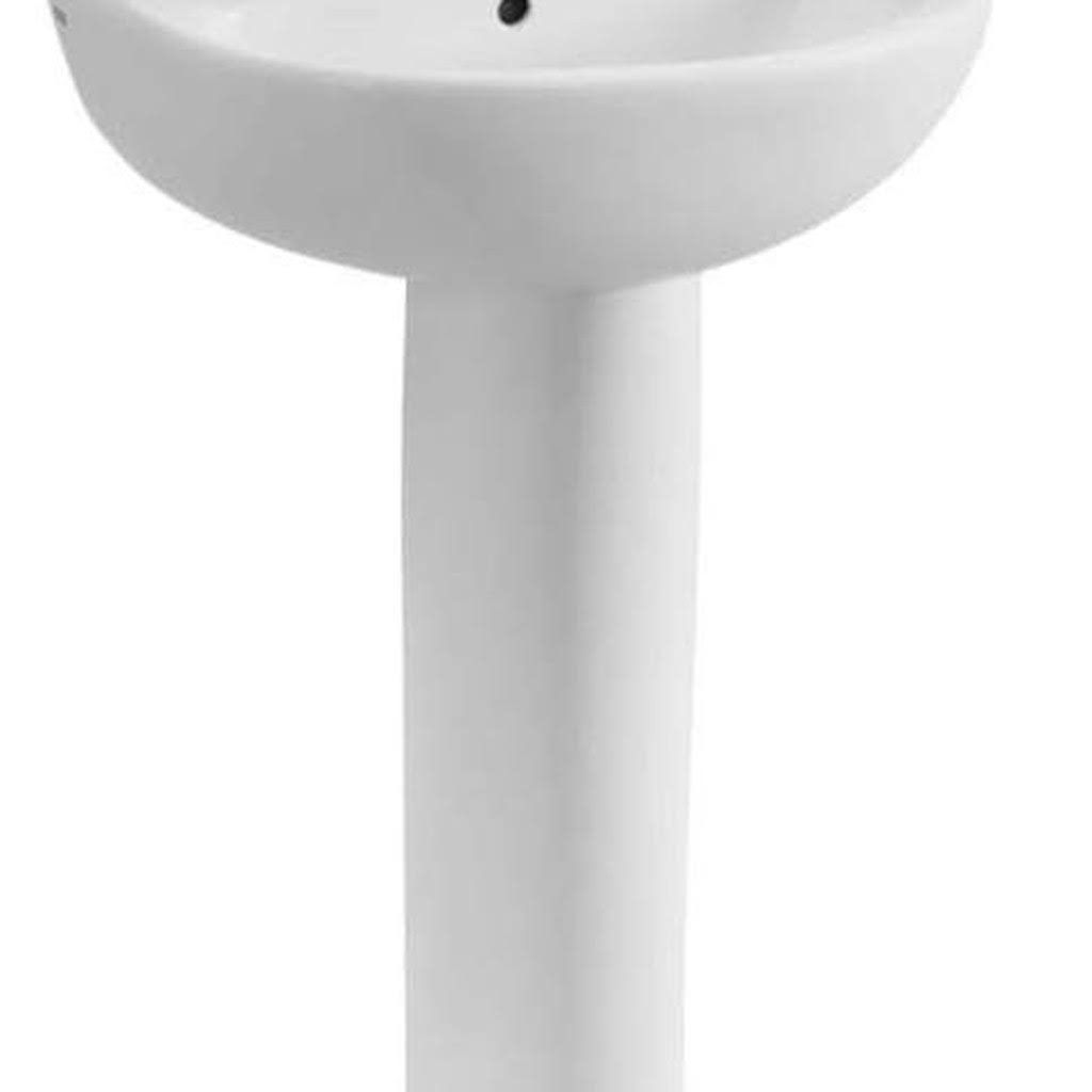 American Standard Mainstream 34.25-in H White Vitreous China Pedestal Sink Combo | 0467400R.020 9R_HMRH1PZW