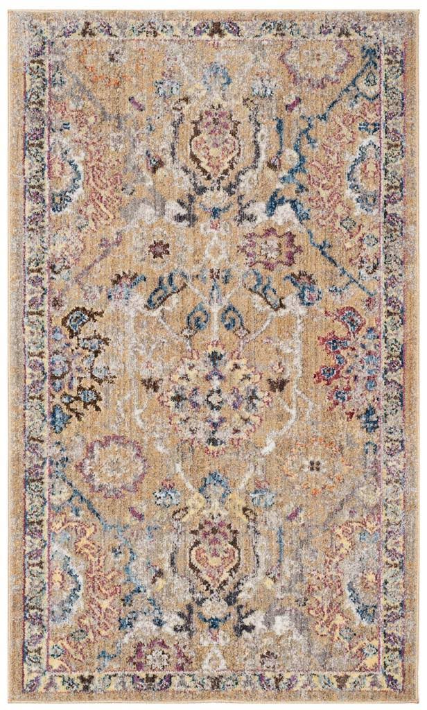 Safavieh 3' x 5' Bristol BTL347C Camel / Blue Rug 08_XHWXC765