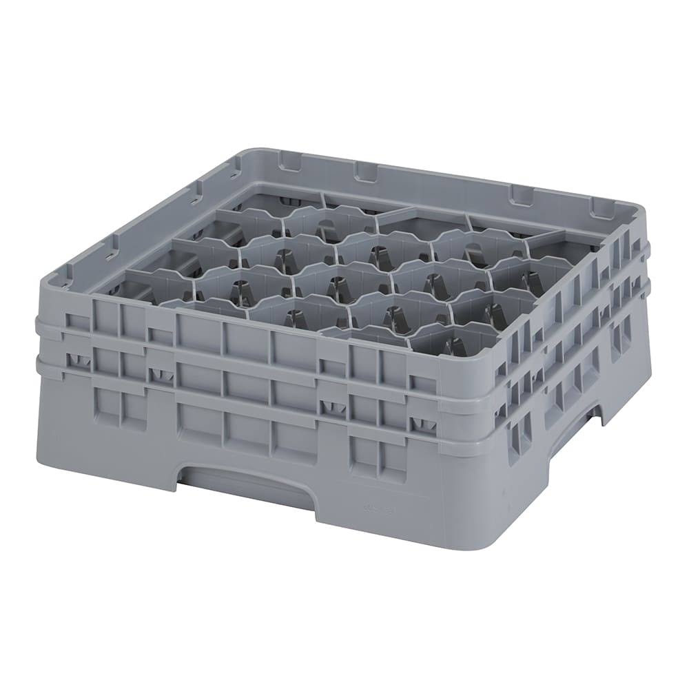 Cambro 20S434151, 20 Compartment Camrack Full Size Glass Rack w/ 2 Extenders, Soft Gray CA_2DOJAMKU