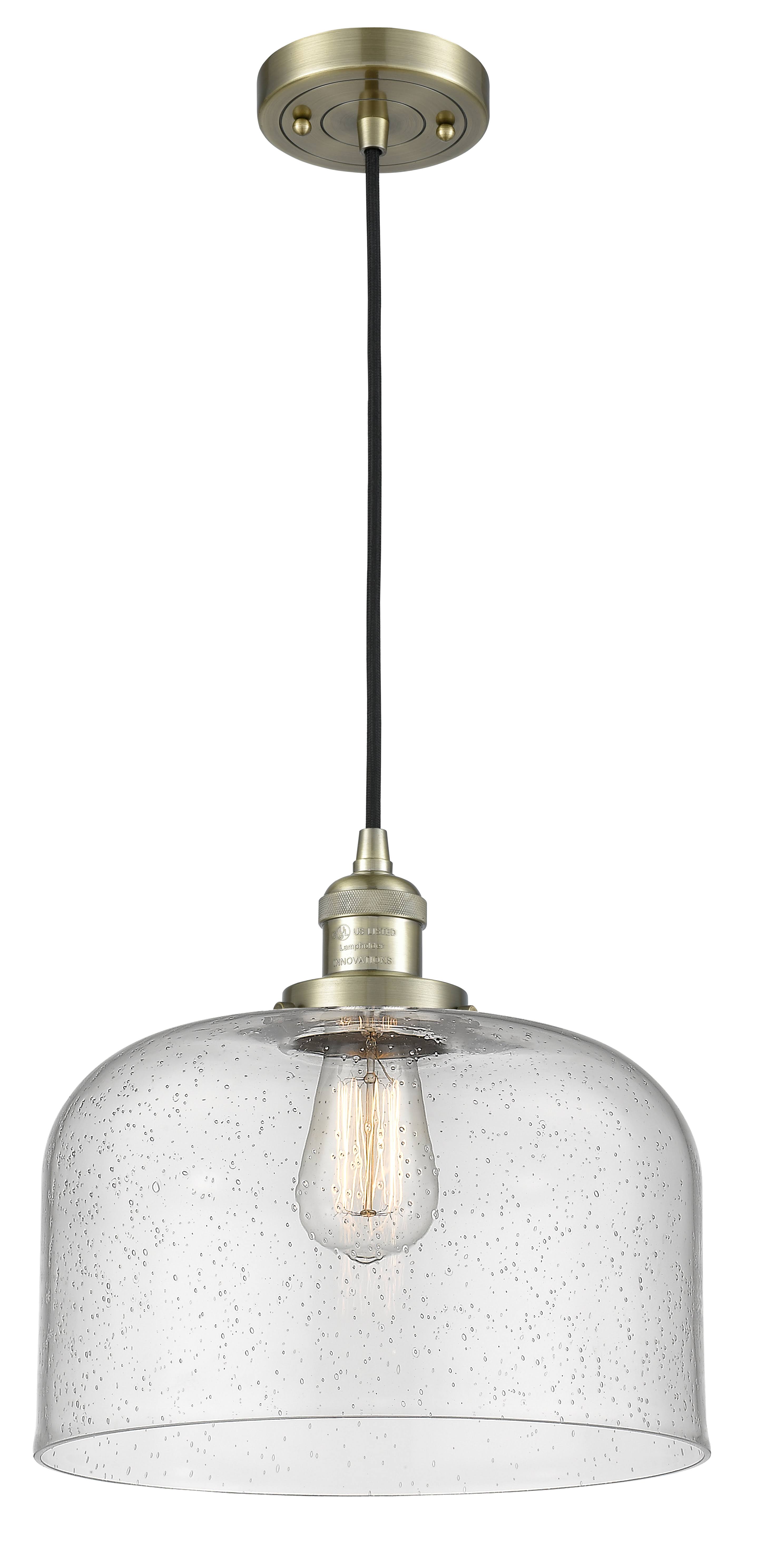 Innovations Lighting 201C-AB-G74-L-LED X-Large Bell Mini Pendant Antique Brass ZK_WIMZIDEQ