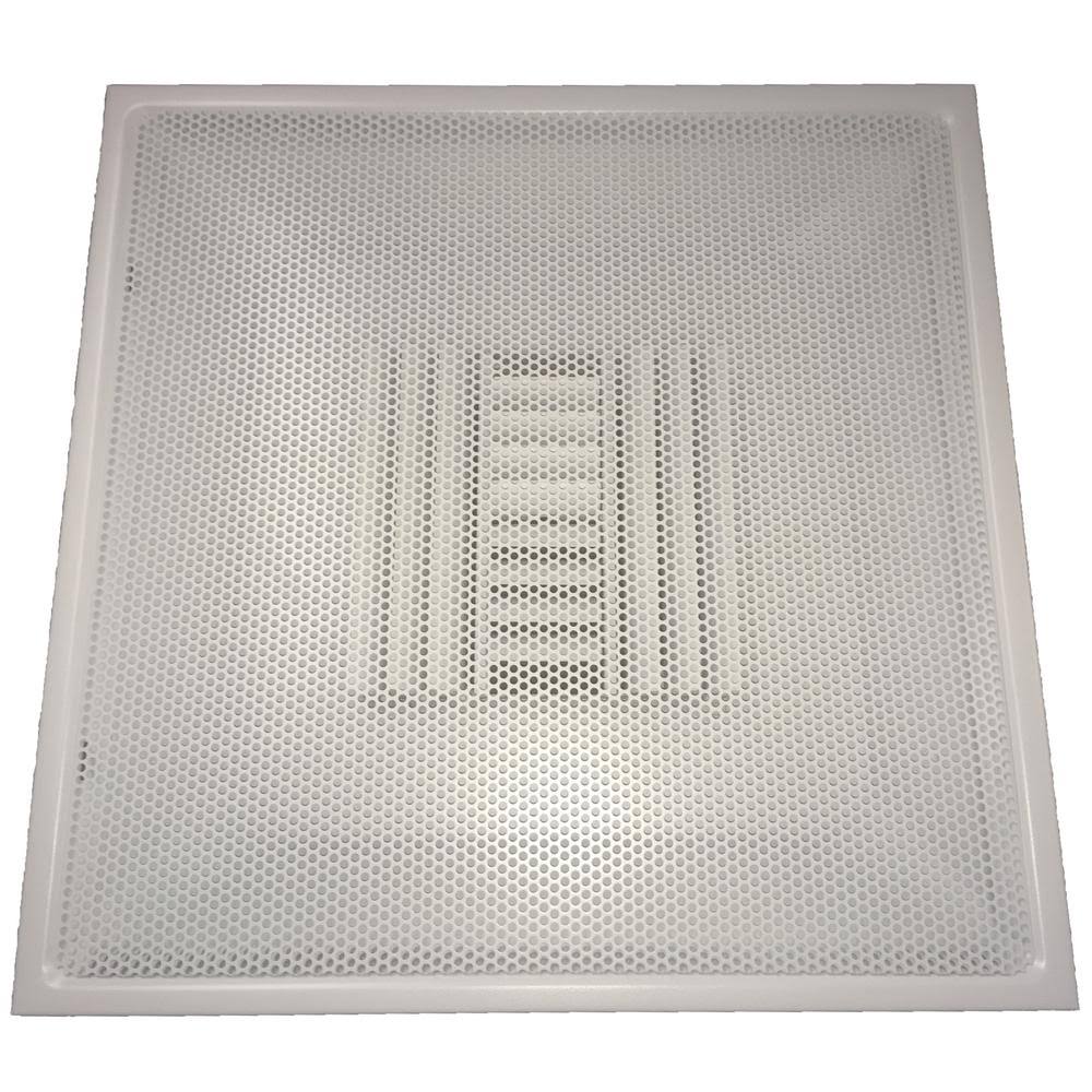 SPEEDI-GRILLE tb-pab 14 24-Inch by 24-Inch White Drop Ceiling T-Bar Perforated Face Air Vent Register with A 14-inch Collar 6I_PFWXMDS9
