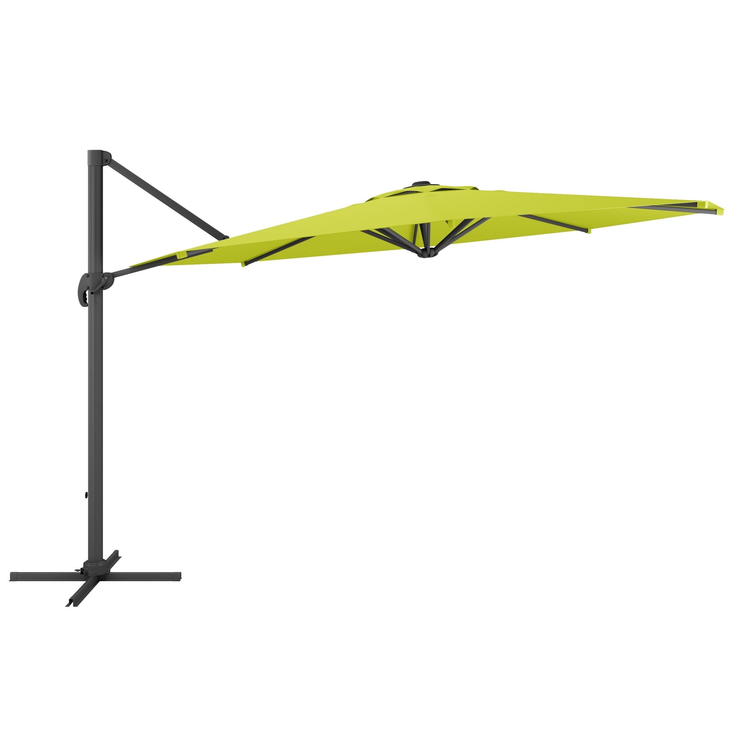 CorLiving Deluxe Offset Patio Umbrella Green EC_WA7WDFNJ