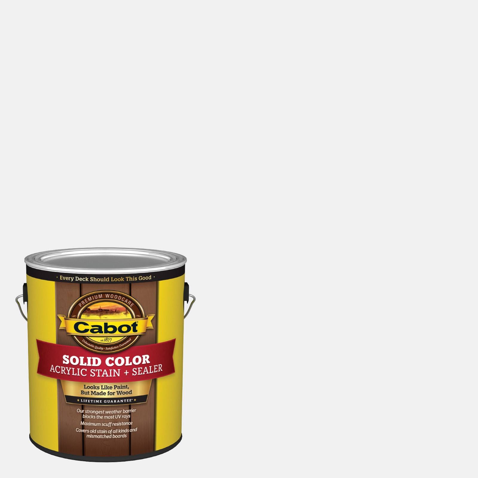 Cabot Pre-Tinted Ultra White Solid Exterior Wood Stain and Sealer (1-Gallon) PU_IGQOCX25