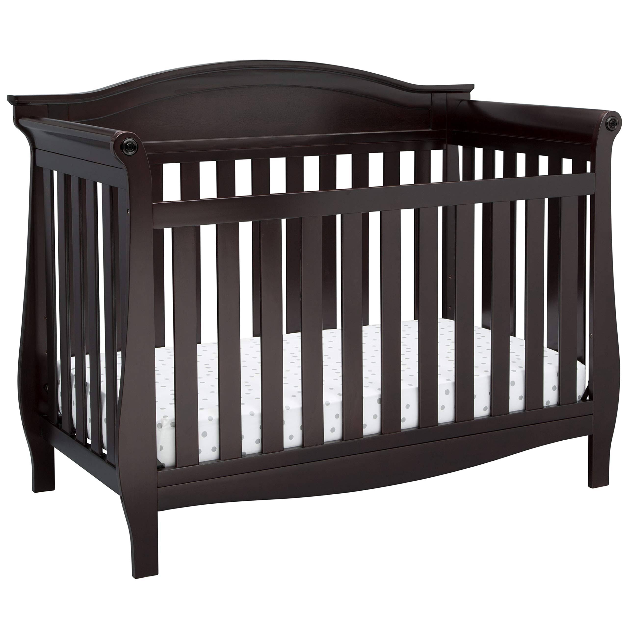 Delta Children Lancaster 4-in-1 Convertible Crib - Dark Chocolate 45_PB94K8SB