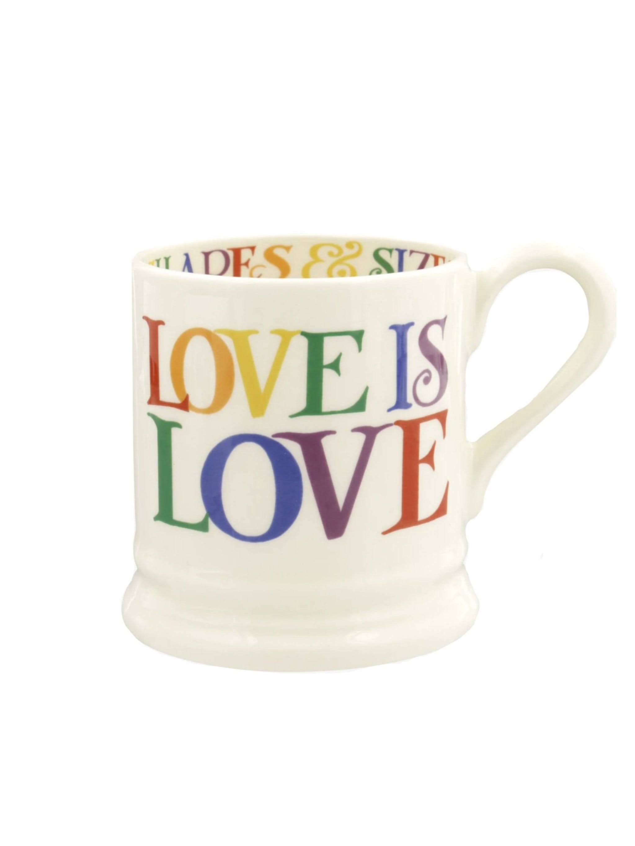 Emma Bridgewater Rainbow Toast Love Is Love Half Pint Mug KN_2NWUHJJ4