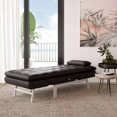 Revere Tufted Faux Leather Reclining Chaise Lounge Zipcode Design 9H_NWMUKIZ3