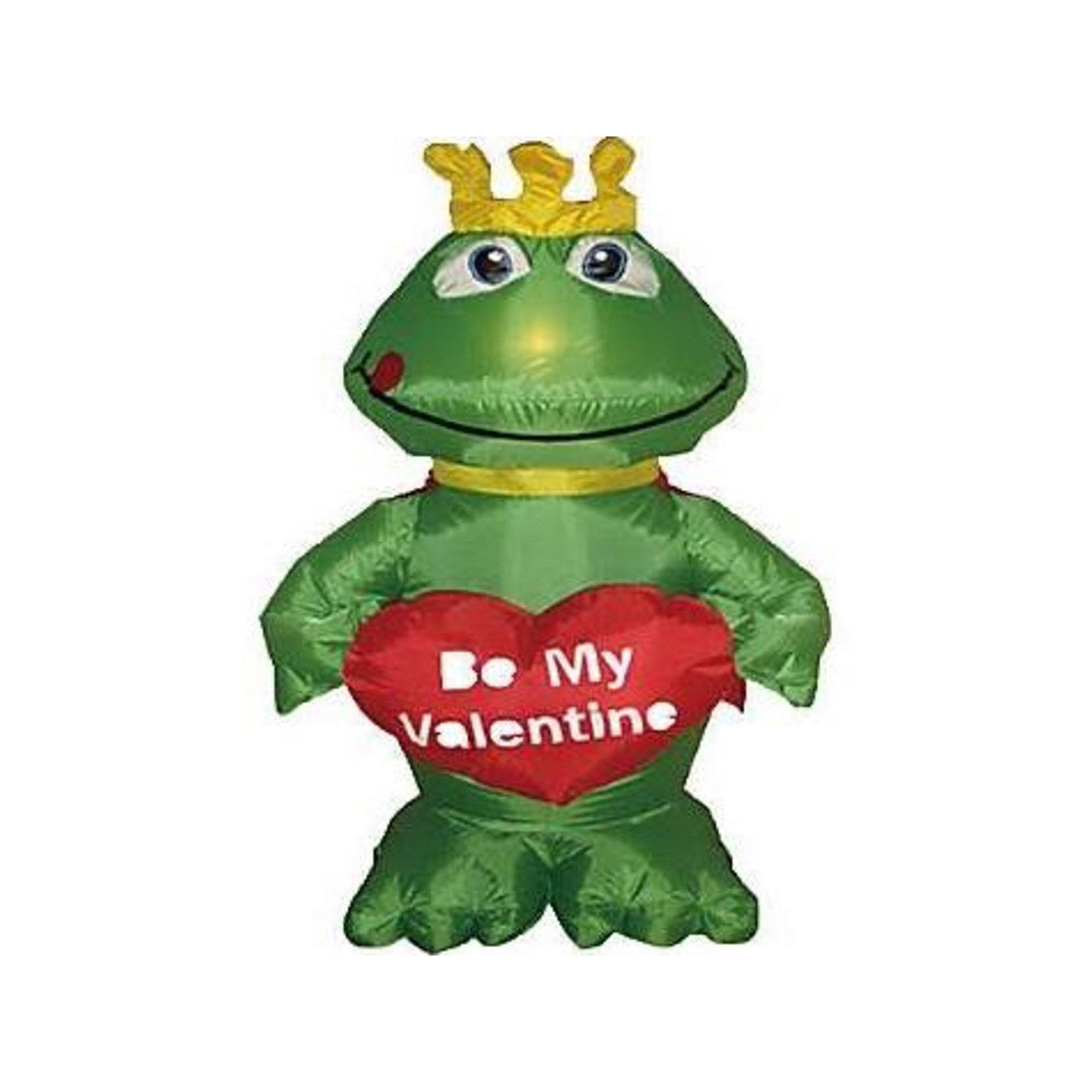 4 Foot Valentine's Day Inflatable Frog King with Sweet Heart Yard Decoration 1K_L3SNPWVS