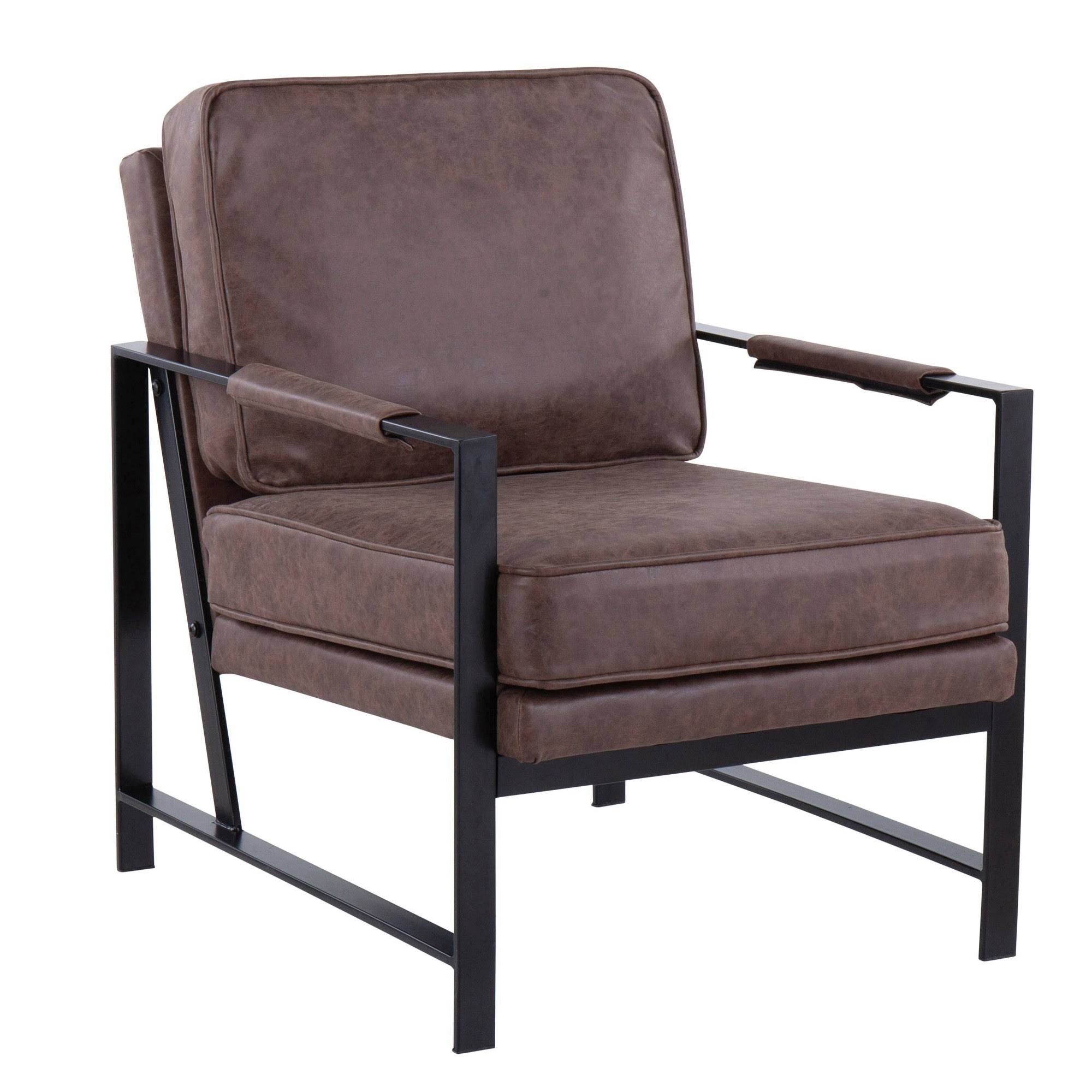 Franklin Armchair Leather/steel Black/Espresso - LumiSource NA_16DWJEZ3