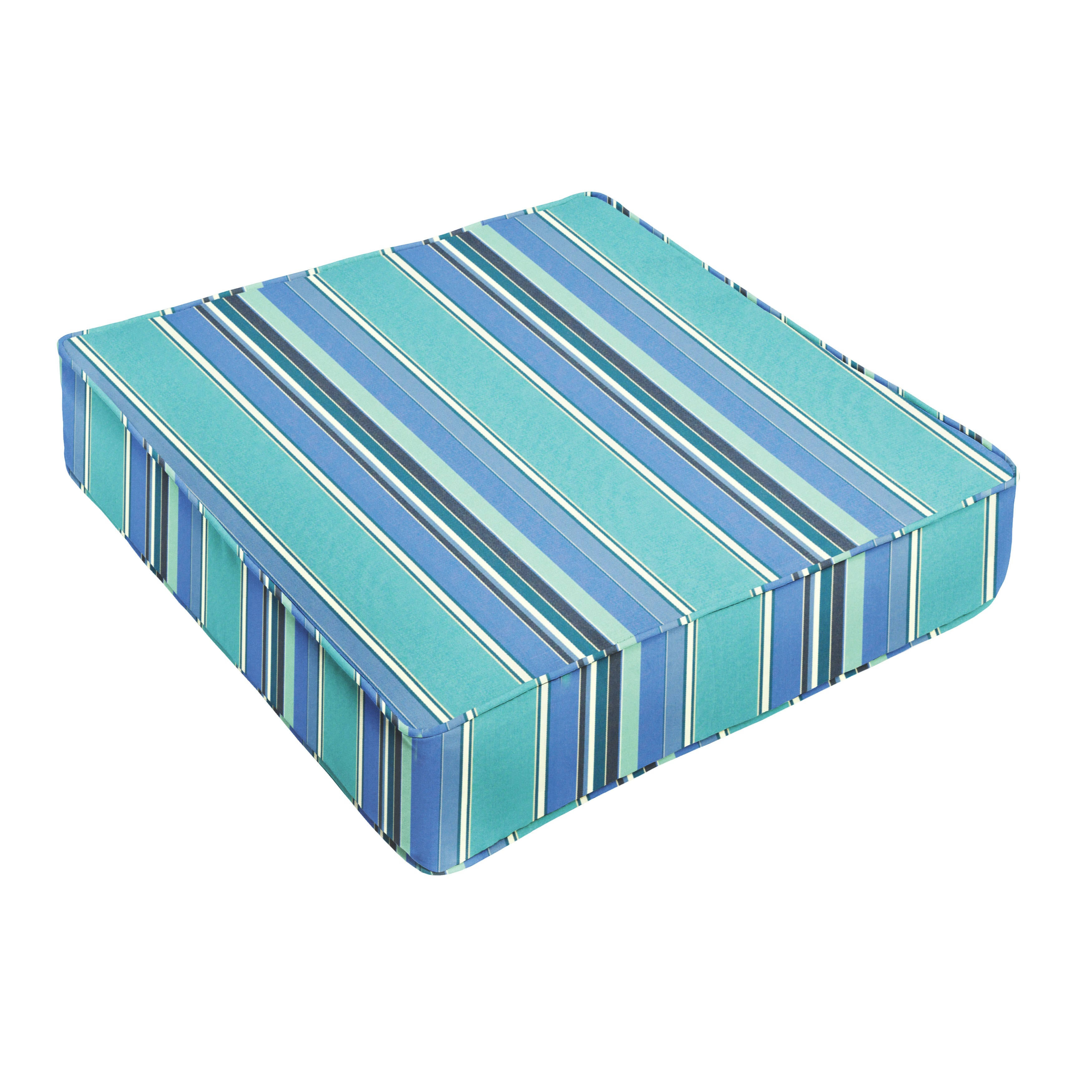 Humble and Haute Sunbrella Dolce Oasis Corded Indoor/ Outdoor Deep Seating Chair Cushion 29 in W x 27 in D, Blue G5_QHLEIHRF