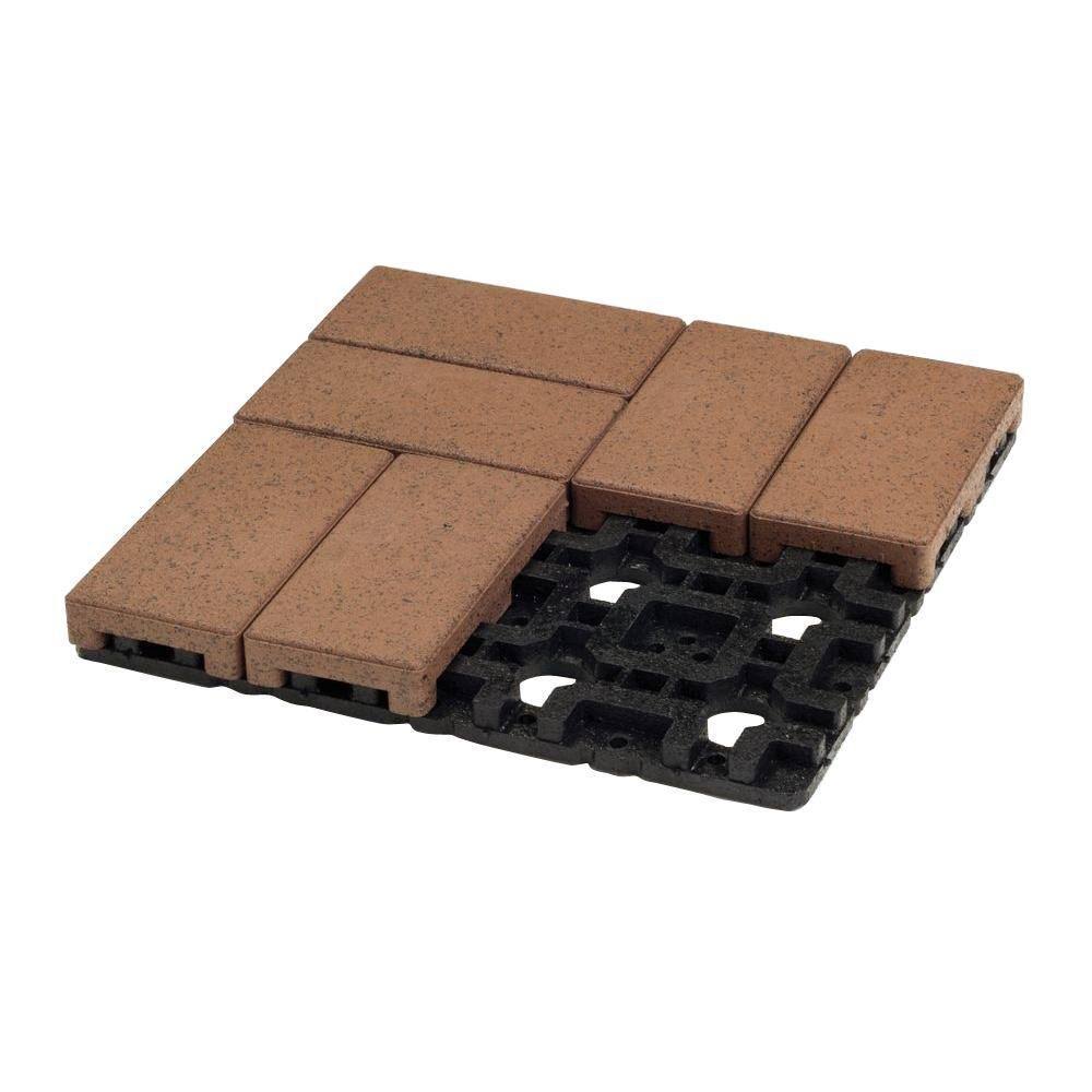 Azek 4 in. x 8 in. Boardwalk Composite Resurfacing Paver Grid System (8 Pavers and 1 Grid) O1_4OXJXWOE