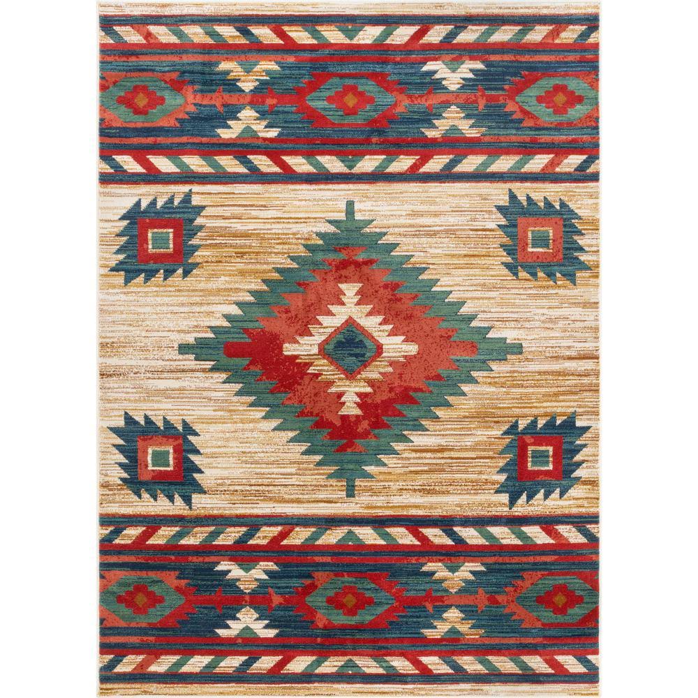 Well Woven Tulsa Lea Vintage Southwestern Tribal Cream 3'11 inch x 5'3 inch Area Rug SC_VUFVC0NQ