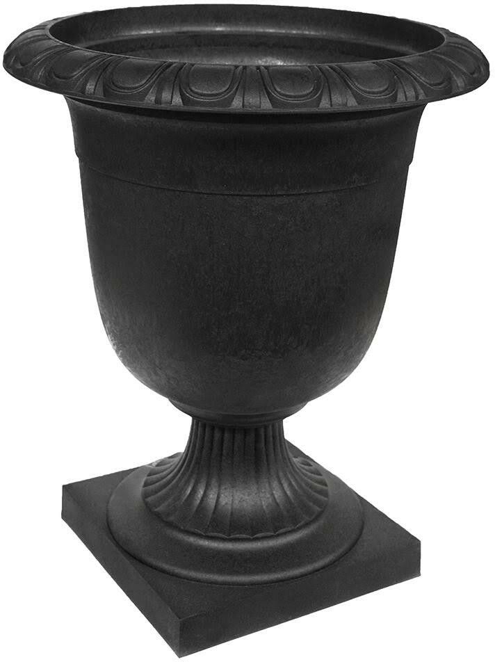 Crescendo 19 in. W x 23 in. H Round Slate Rubber Self-Watering Urn 3G_TPTHU8ZM