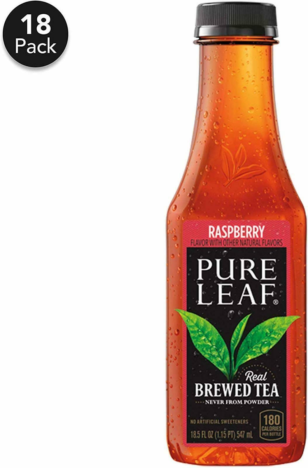 (12 Bottles) Pure Leaf Raspberry Iced Tea, 18.5 fl oz QD_ILKVDJQB