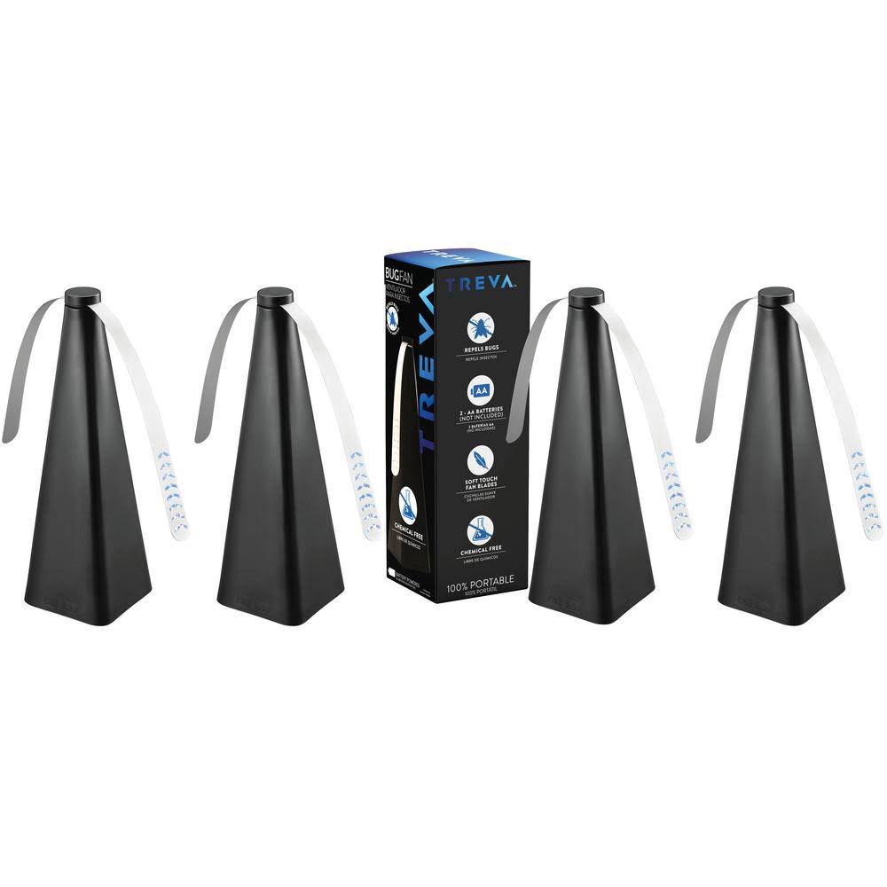 Treva Bug Repellent Fan, Non-Toxic, Battery Powered, 4 Pack KP_YA0K2RNZ