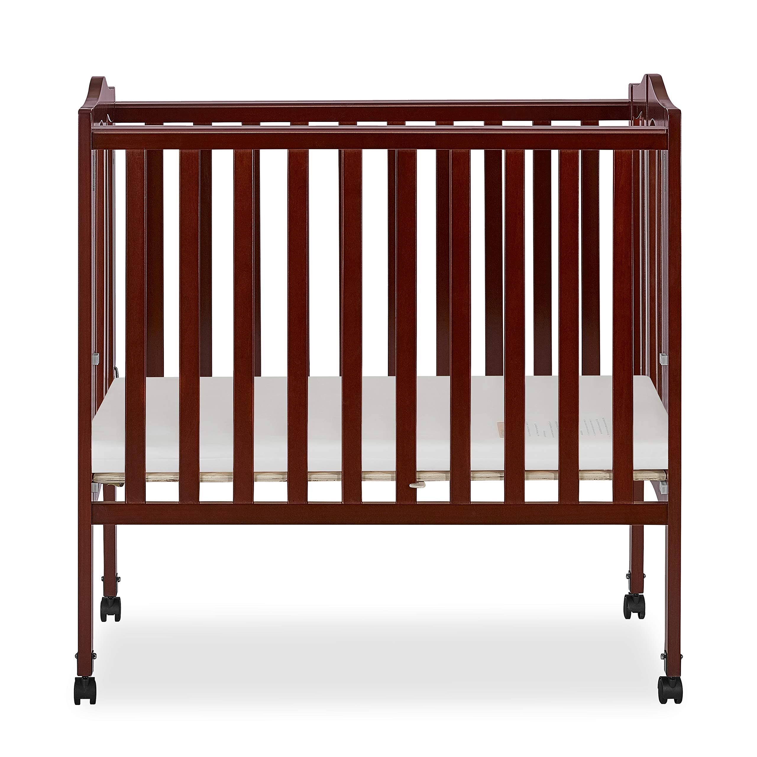 Dream on Me 2 in 1 Lightweight Folding Portable Crib - Cherry TQ_XA5EFWQO