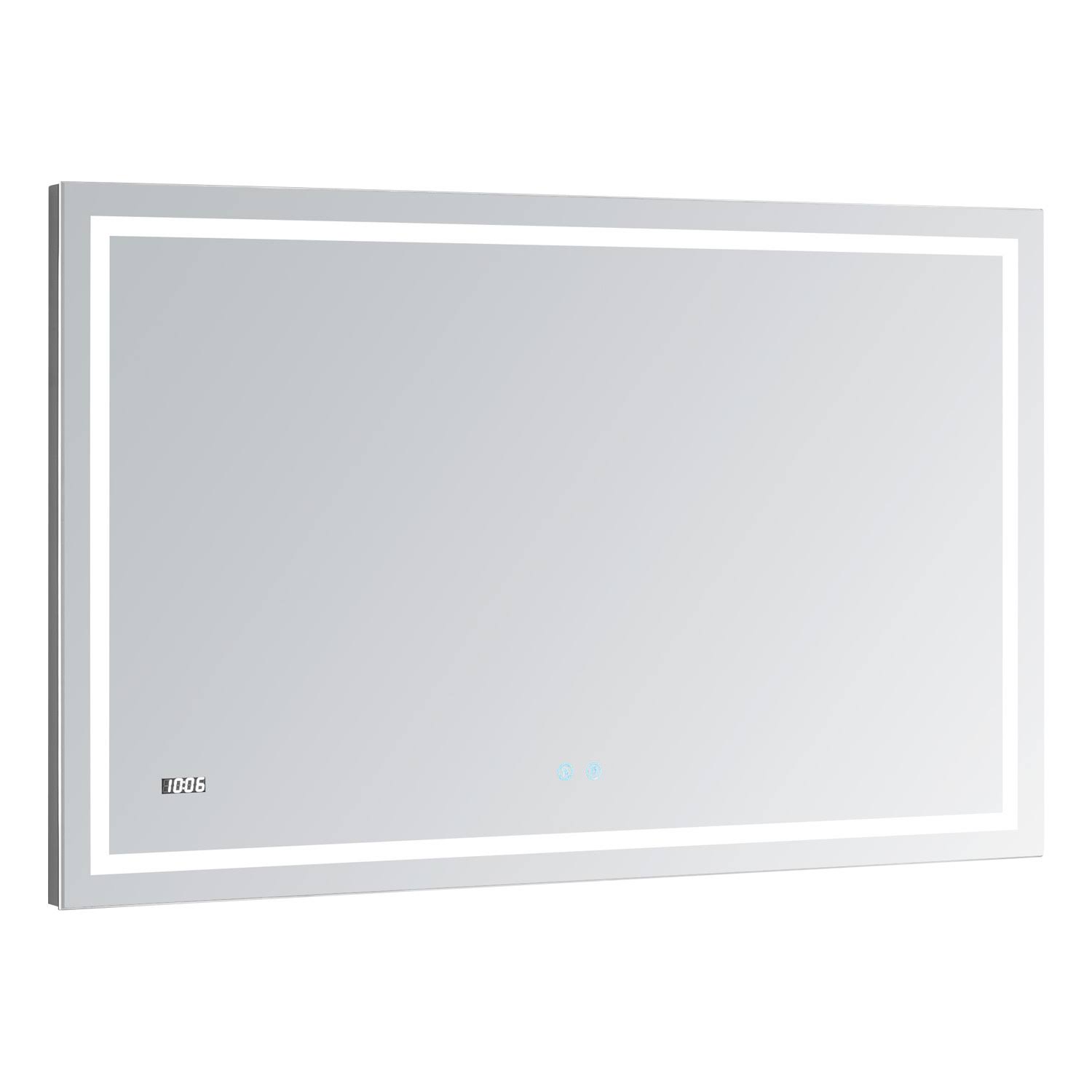 Aquadom Daytona 48 Inches x 30 Inches Wall Mounted LED Lighted Silver Mirror for Bathroom WS_2DLRH5E3