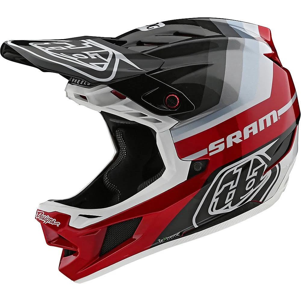 Troy Lee Designs D4 Carbon Mirage SRAM Helmet - black-red 0I_ICKSTGLQ