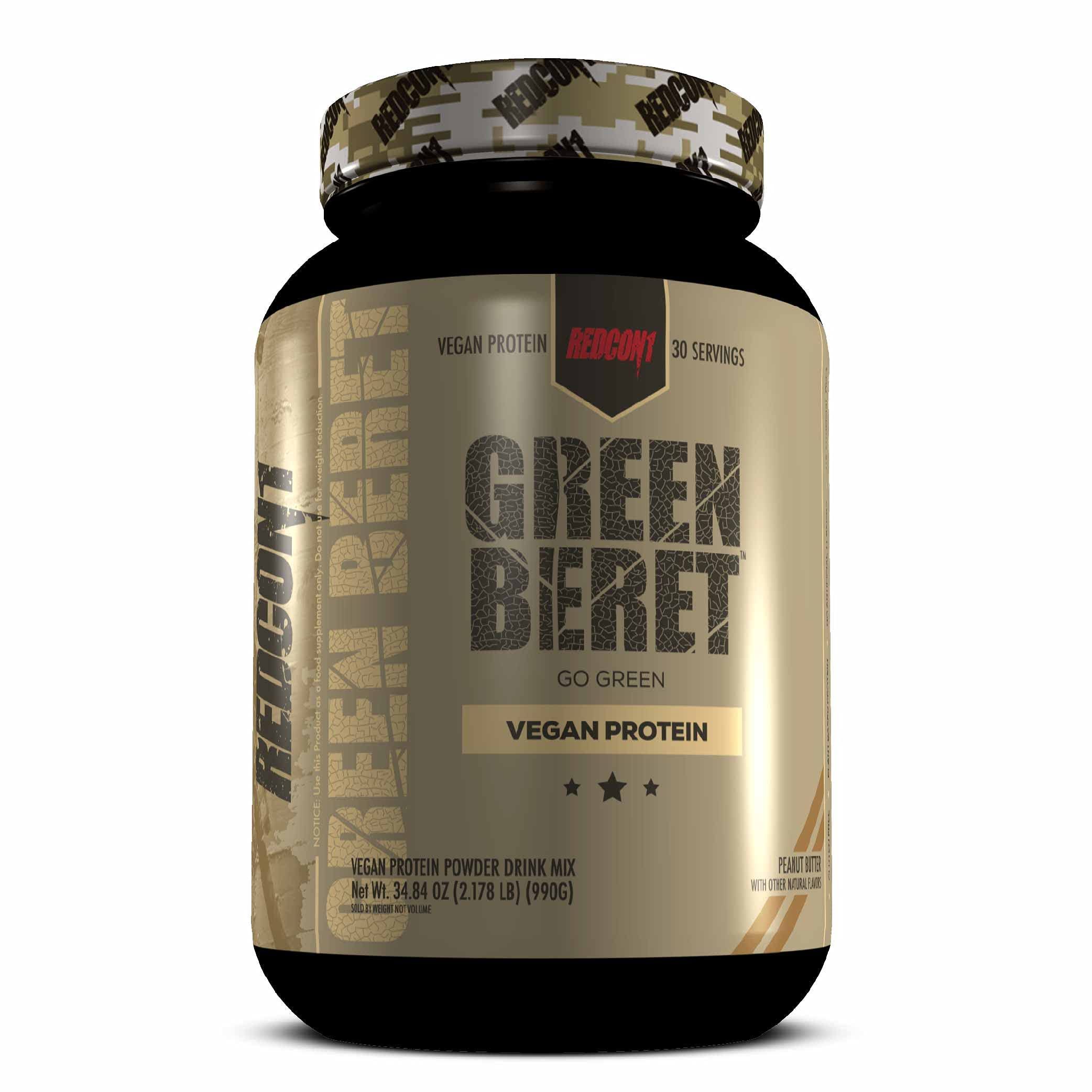 Green Beret Drink Mix, Vegan Protein, Peanut Butter, Powder - 34.84 oz GD_88BQ8OA2