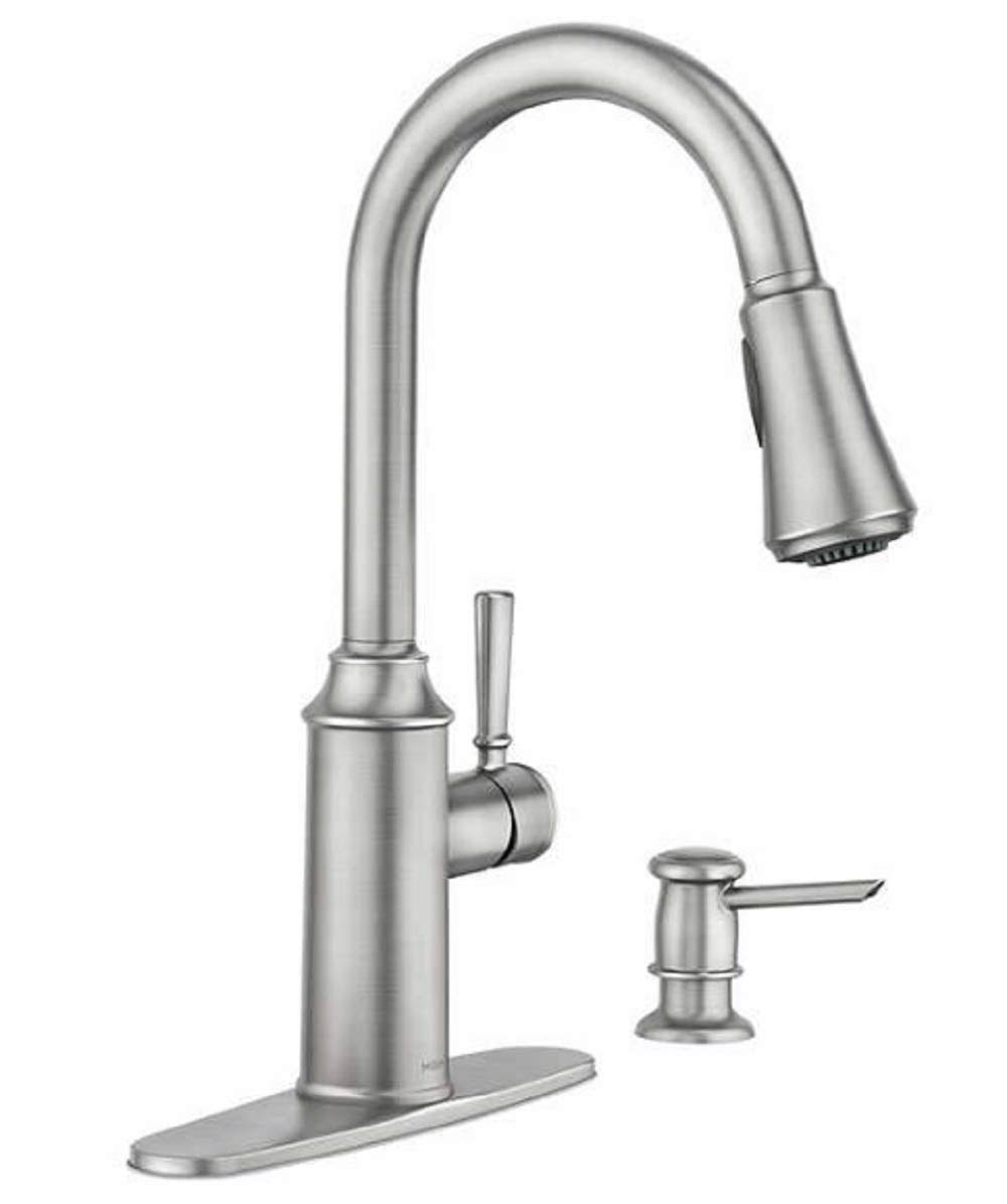 Moen Zabelle Spot Resist Reflex Pulldown Spray Kitchen Faucet 87126SRS IO_VEDOUO4S